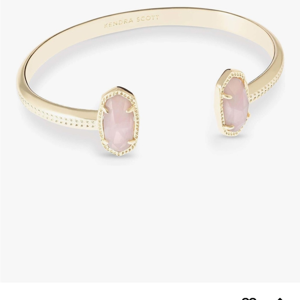 Kendra Scott Gold and Rose Quartz Cuff Bracelet